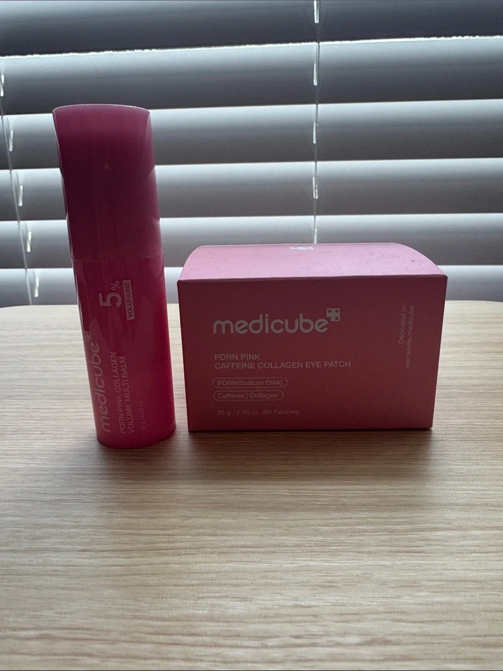 Medicube Pink Caffeine Collagen Eye Patch & Lip Balm Duo - Pink